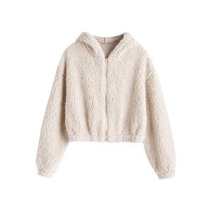 ZAFUL Faux Fur Fuzzy Zip-up cropped Jacket